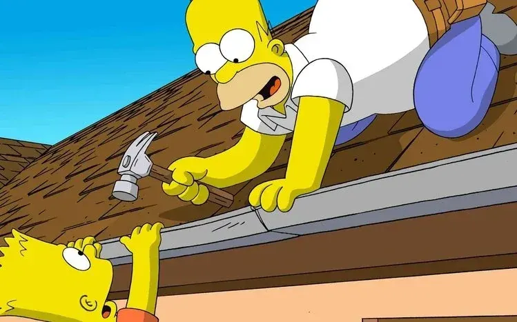 Homer Simpson stills, including moments with his wife Marge.
