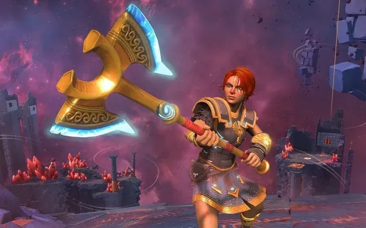Immortals Fenyx Rising wallpapers depicting the game's colorful fantasy world.