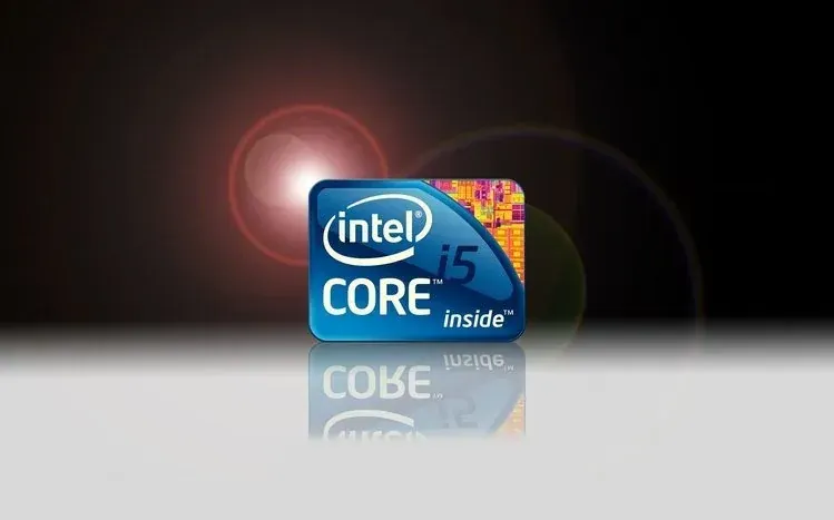 Intel logos shown on chips and in different graphic treatments.