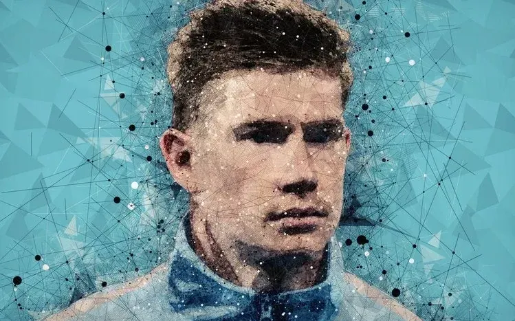 Kevin De Bruyne in football-match photographs and photoshoot images.