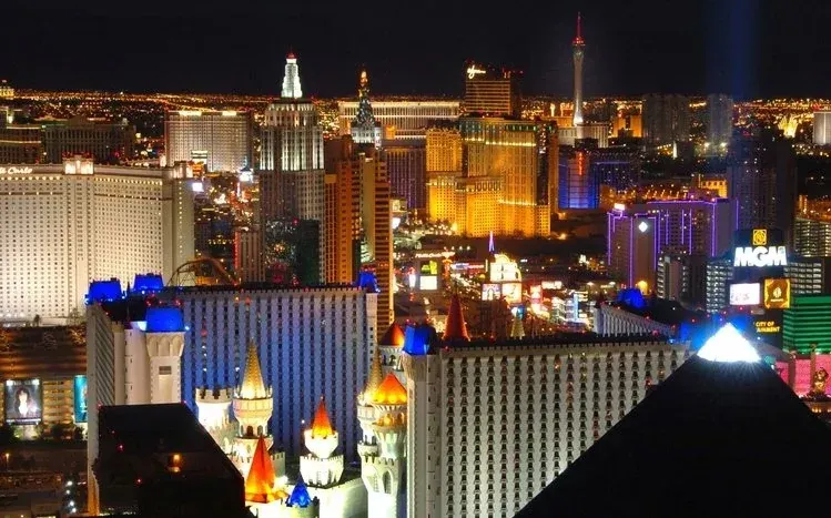 Las Vegas city wallpaper collection emphasizing the city's lights.