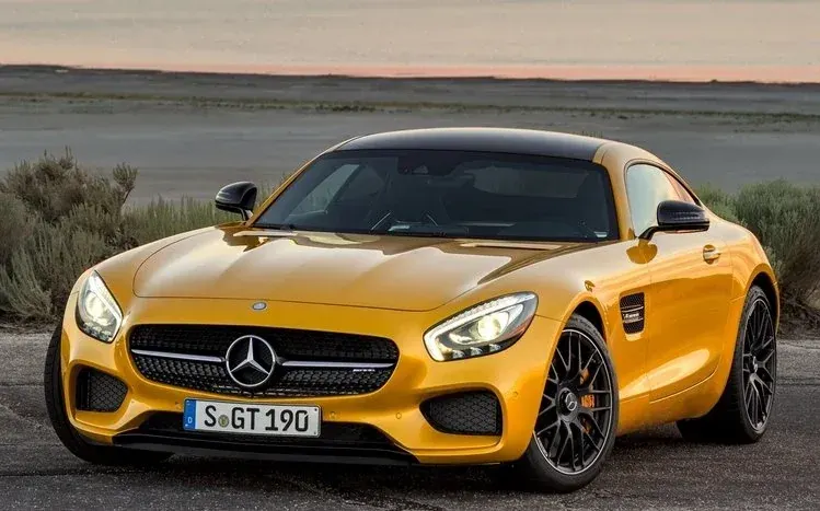 Mercedes-AMG GT sports car wallpapers showing the model in different colors.