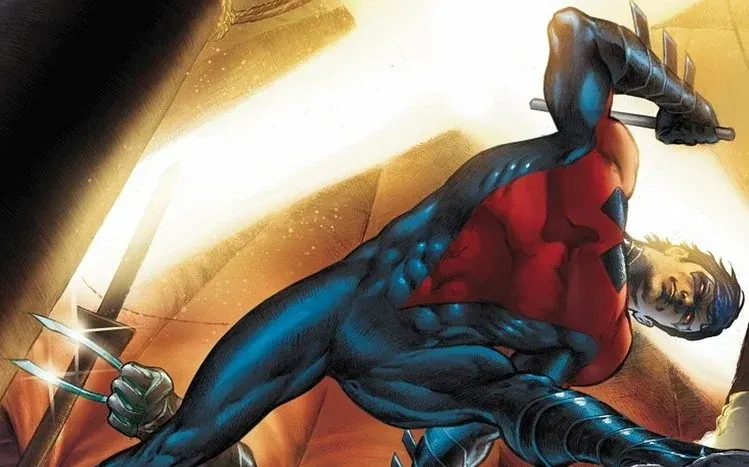 Nightwing-themed DC Comics wallpapers with a black-and-blue color palette.