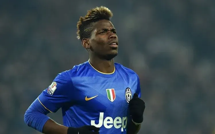 Paul Pogba depicted in moments on the football field.