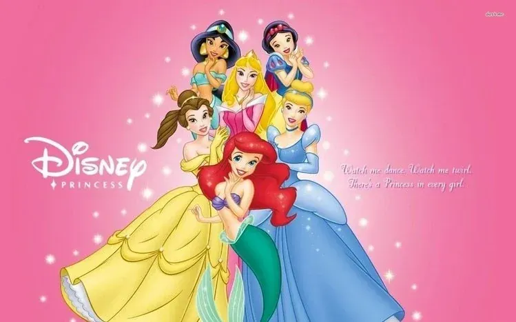 Disney princess characters presented against a simple white background.