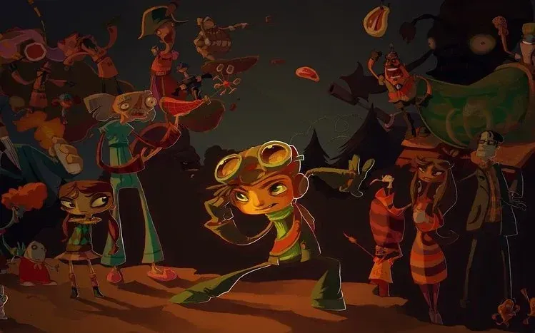Psychonauts wallpapers with quirky characters, surreal landscapes, and vibrant imagery.