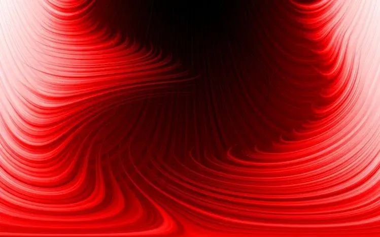 Black wallpaper background with a subtle red accent.