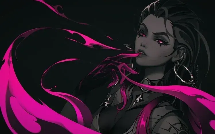 Valorant wallpapers focused on the duelist Reyna and her character design.