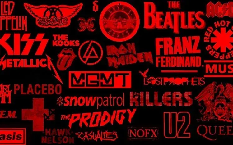 Seventeen wallpapers themed around rock music.
