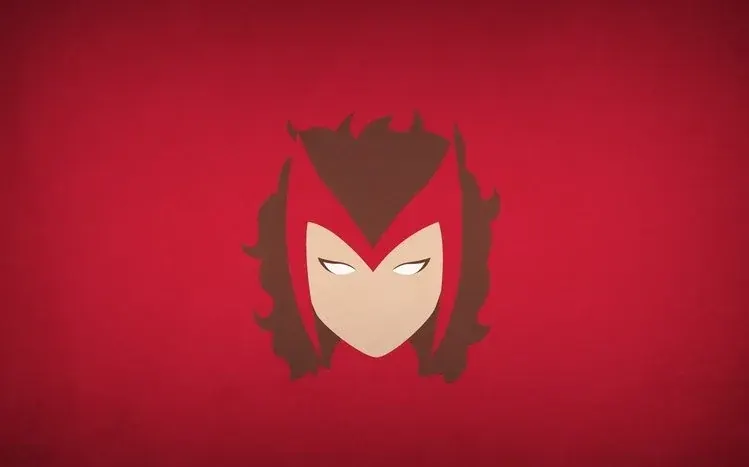 Scarlet Witch, Wanda Maximoff, featured in her scarlet-colored costume.