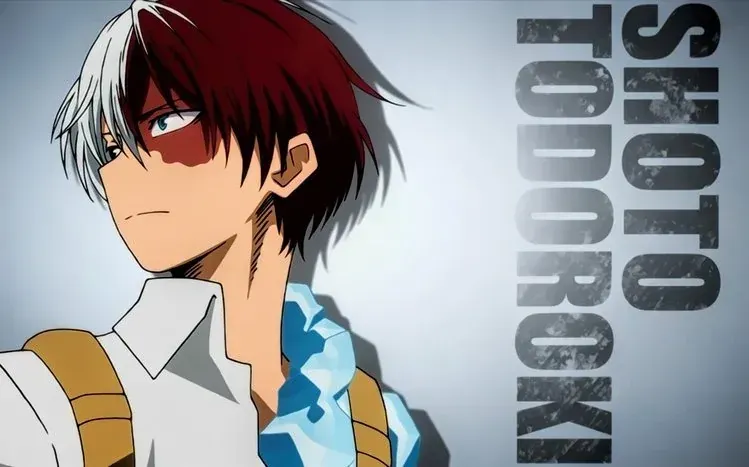 Shoto Todoroki wallpapers featuring his crimson-red and white hair.