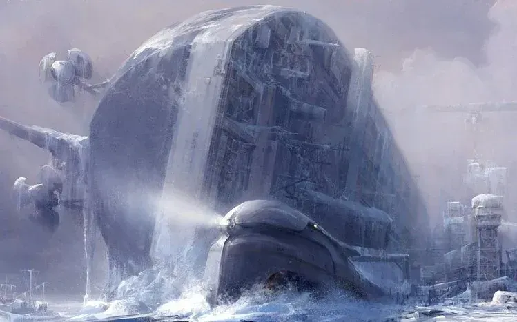 Snowpiercer film wallpaper collection centered on a train and an icebound world.