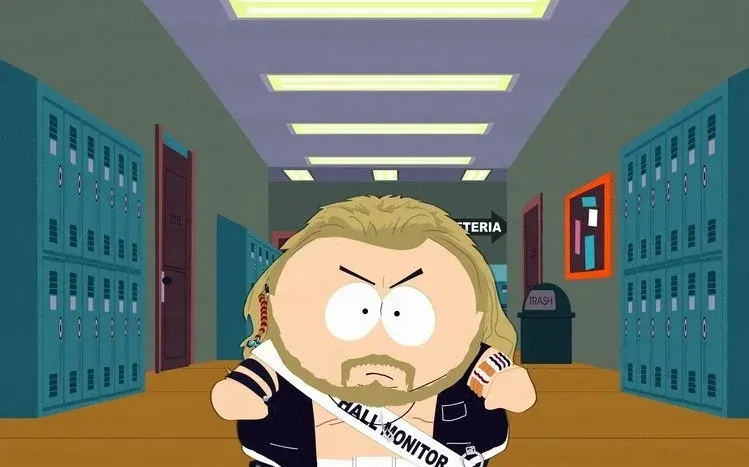 Recognizable South Park cartoon characters in wallpaper imagery.