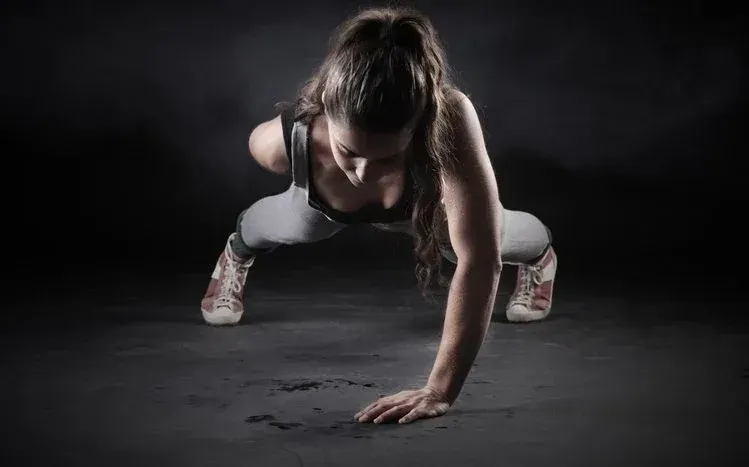 Photographs of women in a sports and fitness-themed collection.