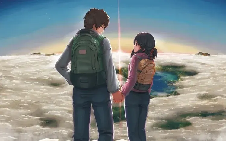 Your Name wallpapers centered on Taki Tachibana and moments with Mitsuha.