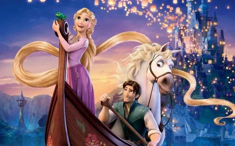 Tangled wallpaper collection centered on Rapunzel, her long golden hair, and her tower.