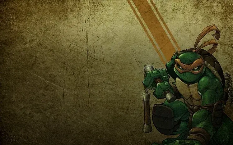 Teenage Mutant Ninja Turtles imagery featuring different members and serious moments.