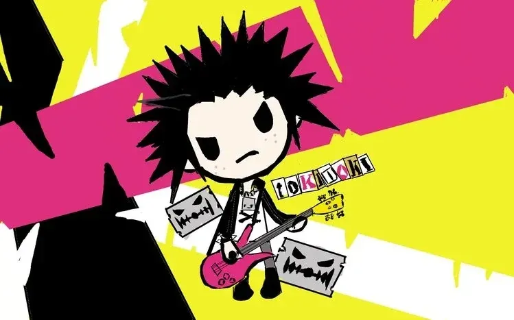 Tokidoki illustrated characters in a cartoon wallpaper collection.