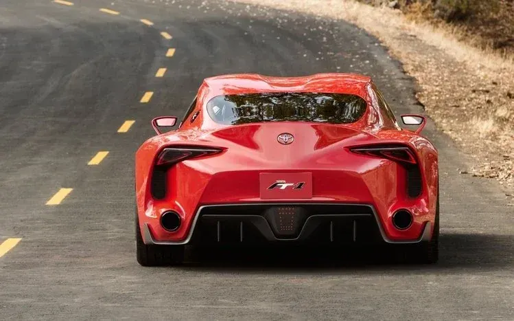 Toyota FT-1 concept-car wallpapers highlighting red and black.