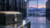 Illustrative view of secured medical records and server infrastructure against an Alaska winter backdrop.