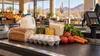 Basic groceries beside a payment terminal at an Arizona supermarket checkout