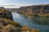 Snake River flowing through a basalt canyon in southern Idaho