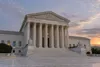 AI-generated editorial image of the U.S. Supreme Court building at dusk; it does not depict the September 29 proceedings.