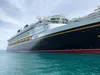 The Disney Magic cruise ship docked in Nassau, Bahamas