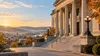 Illustrative exterior of a generic Kentucky courthouse in soft autumn morning light.