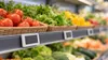 A modern grocery shelf with blank digital price displays, illustrating Maryland's personalized-pricing restrictions.