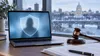 A laptop with an abstract privacy shield beside a judge’s gavel, illustrating Minnesota’s AI image-law dispute.
