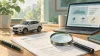 AI-generated illustration of auto-insurance paperwork, a model car and a laptop; not the actual state dashboard.