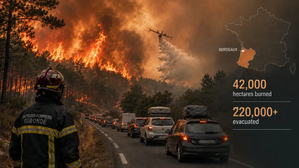 France's Largest Wildfire Since World War II Burns 42,000 Hectares