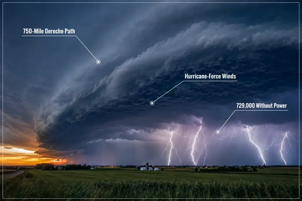 A 750-Mile Derecho Knocked Out Power to 729,000 Midwest Homes and Left Four Dead as Flooding Cut Off Whole Ohio Towns