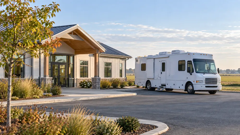 A community health clinic and mobile care vehicle in rural Delaware