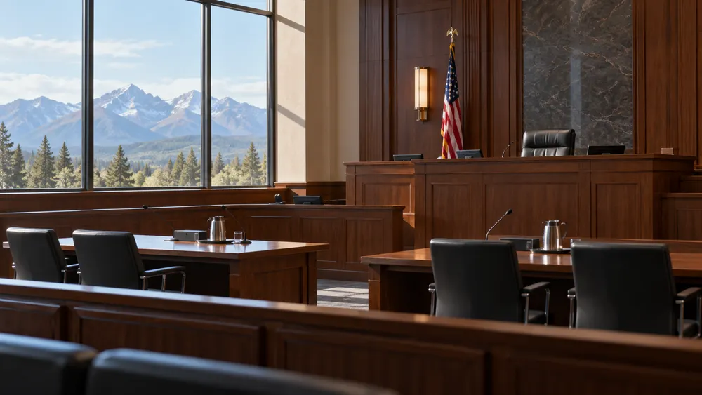 An empty federal courtroom representing an appellate case affecting Idaho health policy.