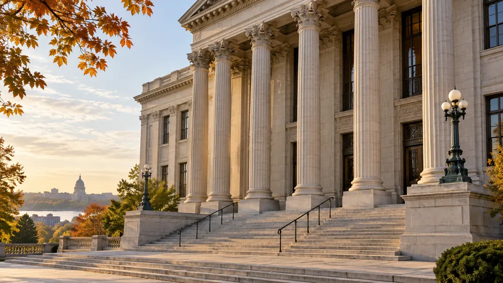 Illustrative view of a generic Missouri courthouse exterior representing civil litigation.