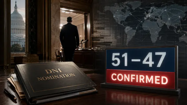 Senate Confirms Trump's DNI Chief 51-47 After 2020 Election Answers Stall Nomination for Months