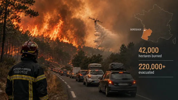 France's Largest Wildfire Since World War II Burns 42,000 Hectares