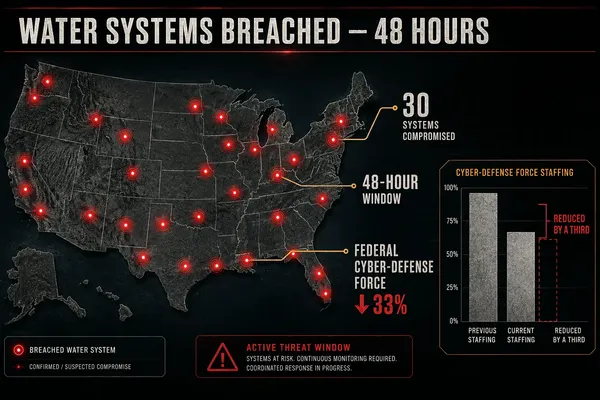 Hackers Breached 30 Water Systems in 48 Hours, Exposing a Federal Cyber-Defense Force That Has Shrunk by a Third