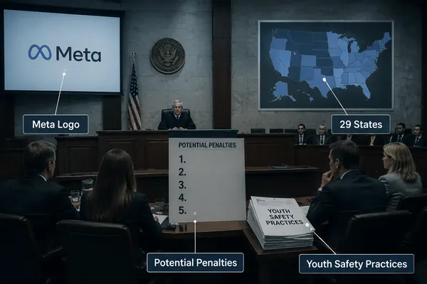 29 States Put Meta’s Youth-Safety Practices on Trial as Potential Penalties Reach Into the Hundreds of Billions