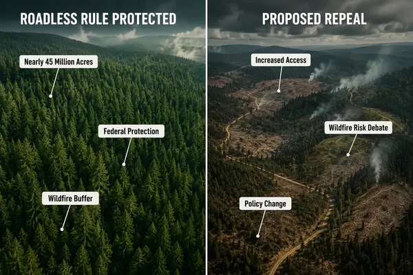 U.S. Moves to Repeal a 25-Year Roadless Rule Affecting Nearly 45 Million Acres as Both Sides Argue Their Approach Would Reduce Wildfire Risk