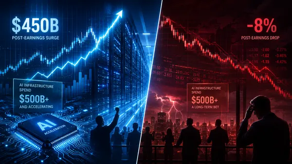 Microsoft Gained $450 Billion in a Day While Meta Lost 8%: Big Tech's AI Earnings Split Wide Open