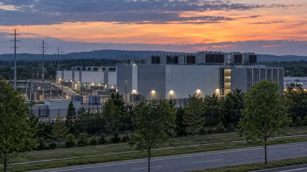Modern data center campus and utility infrastructure in Northern Virginia