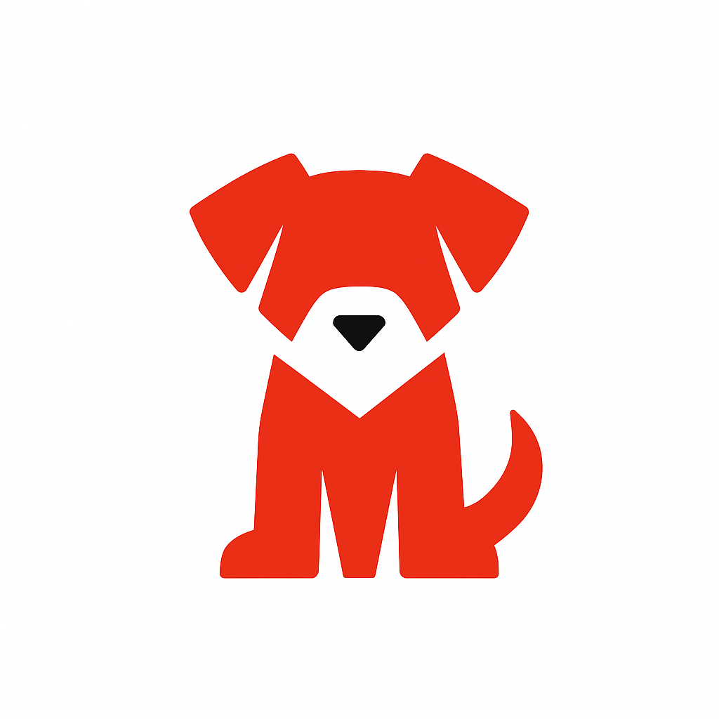 Geometric Logo design representing a puppy
