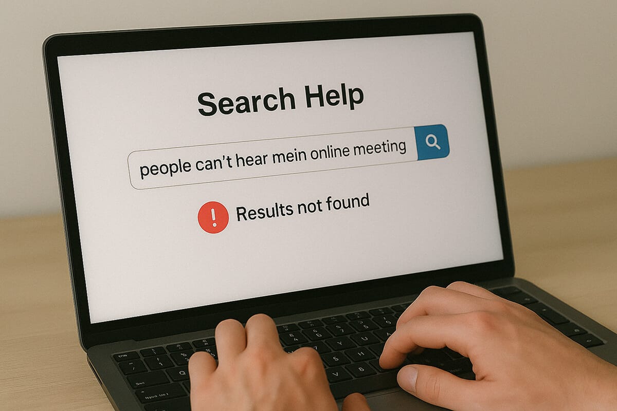Meeting host searching for help documents on the software website