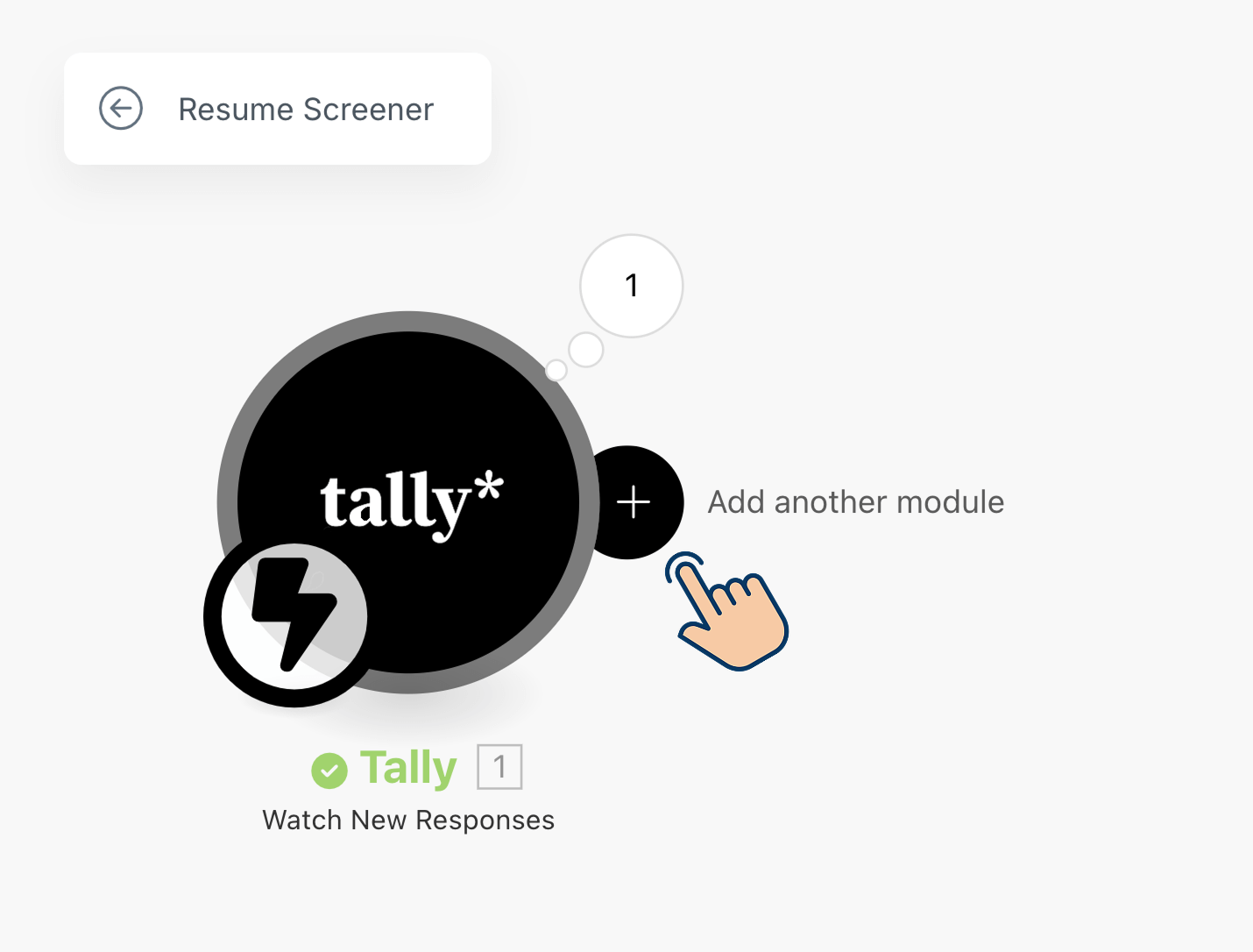 Add another module to resume screener scenario