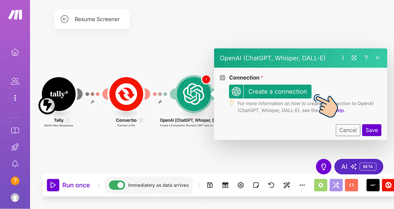 Create a connection to OpenAI