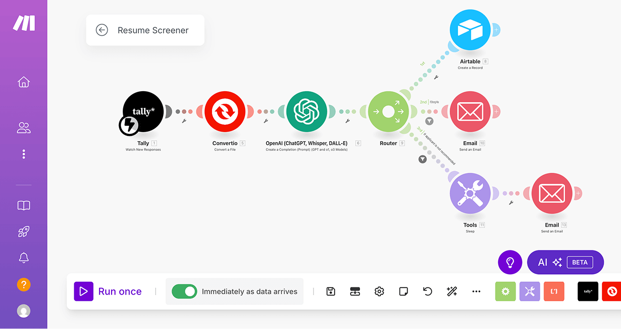 Finished Resume Screener Automation