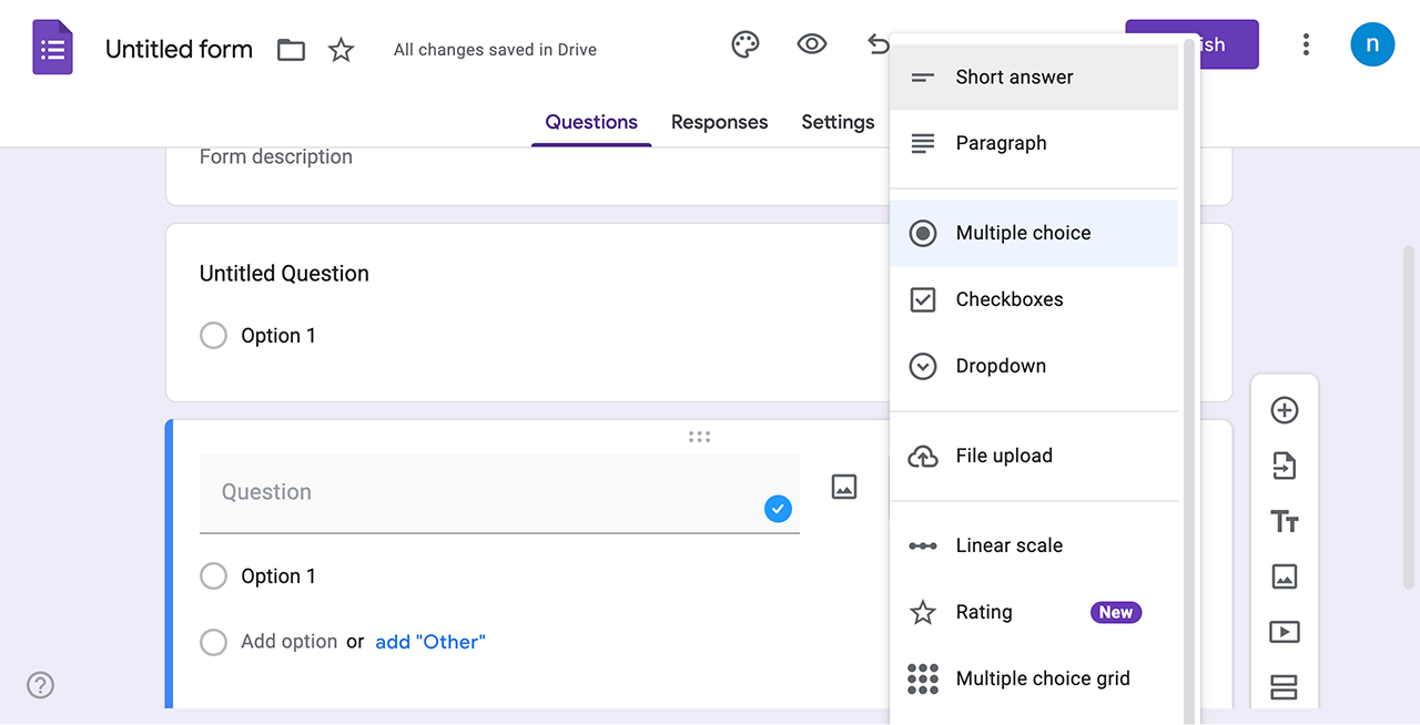 Google Forms missing the Phone and Email fields